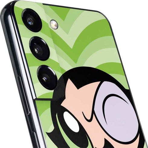 Cartoon Network Powerpuff Girls Buttercup Green Hearts Galaxy S22 Skin
